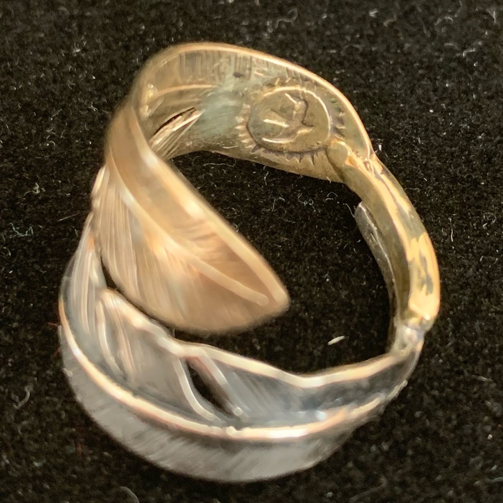 Goros Double Feather Solid Gold And Silver Ring - image 4